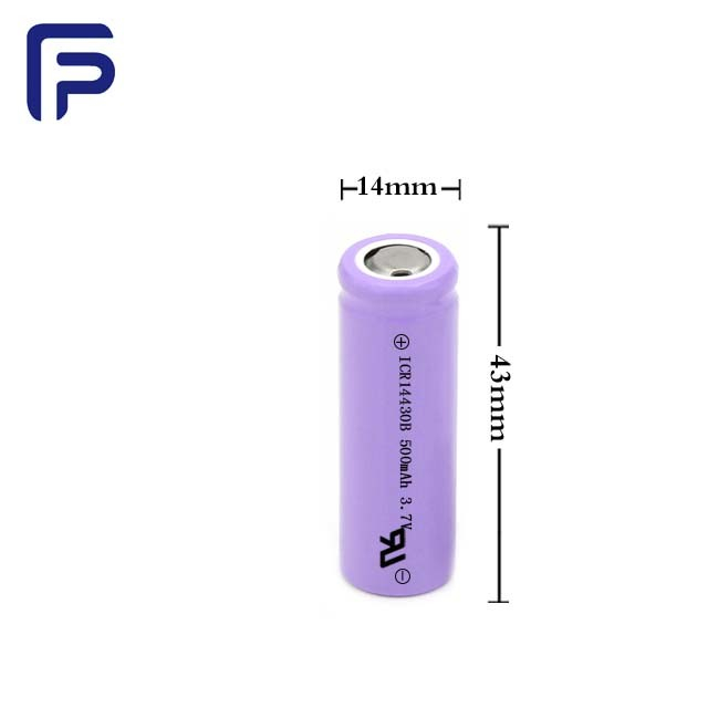 14430 500mAh Lithium Battery with Long Cycle Life