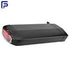 36V 17.5ah Electric Bicycle Battery Aluminum Barrel with Plastic Front and Rear Cover Black Tail Lamp